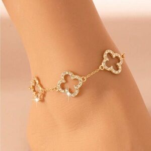 Gold Flower Anklet